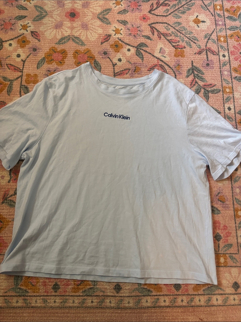 Calvin Klein Light Blue Short Sleeve Logo Tee